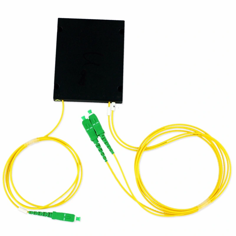 Factory Direct Hot Sale Splice/Pigtailed 1X2 ABS Module PLC Fiber Splitter, 2.0mm, Sc APC, Singlemode