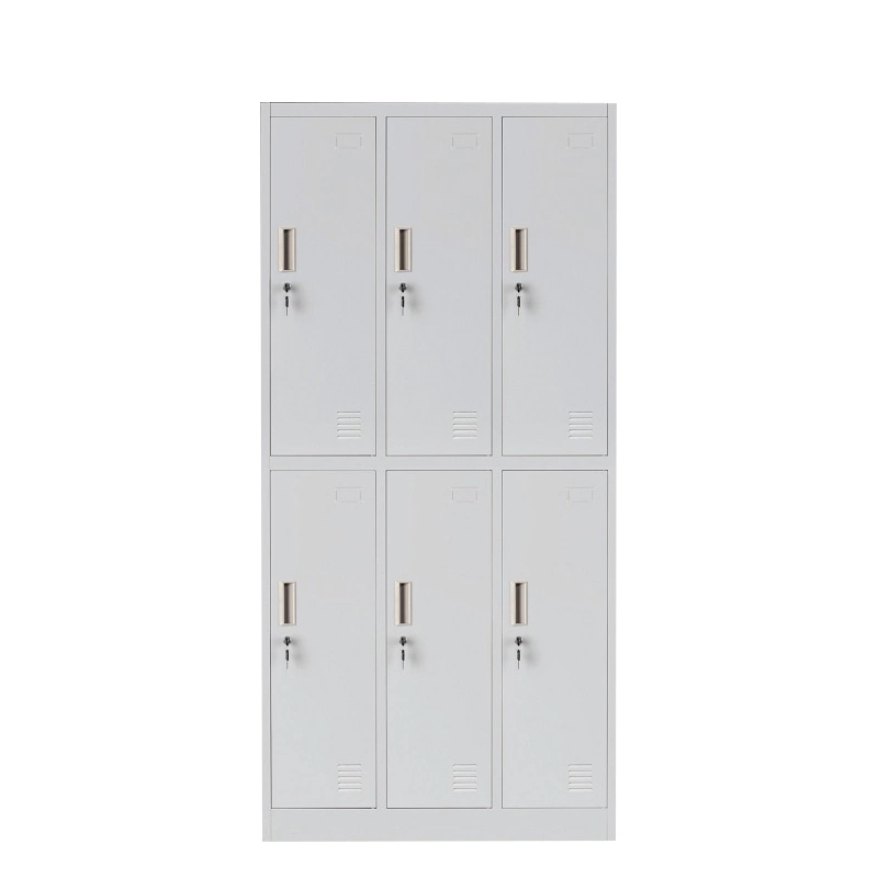 Office Furniture Metal 6 Door Knock Down Structure Office Lockers for Sale