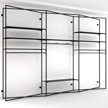 New Industrial Shelving System Slimline Cosmetics Rack with Metal Shelves