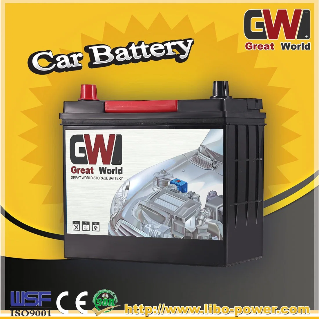 Batterie de voiture de NS60L forte puissance avec une haute CCA prix bon marché
