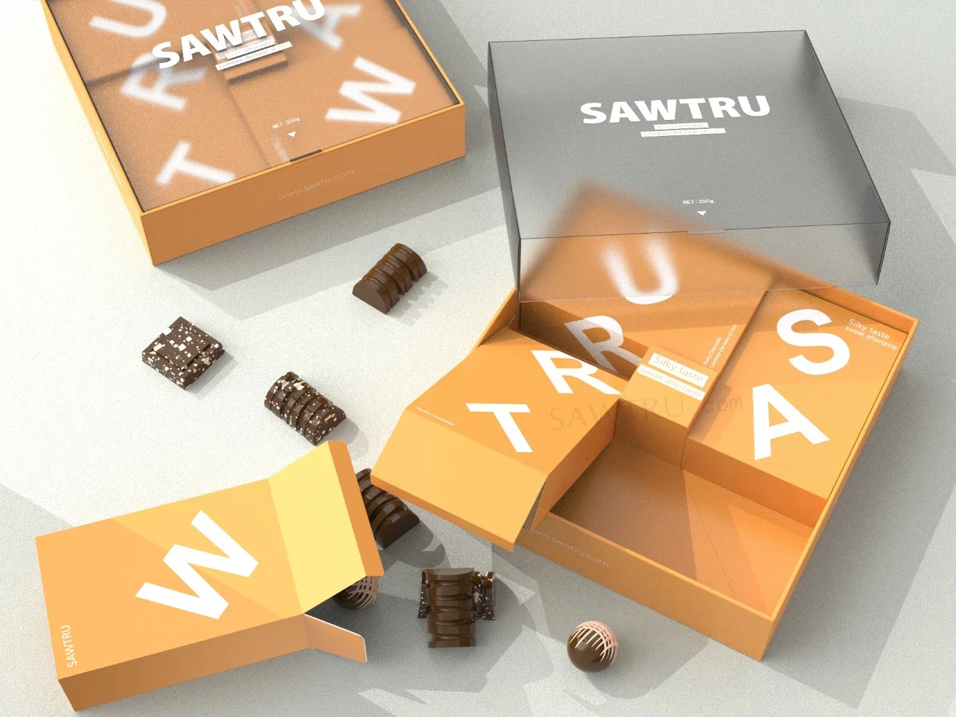 Sawtru Luxury Cardboard Paper Gift Calendar Box Custom Printing