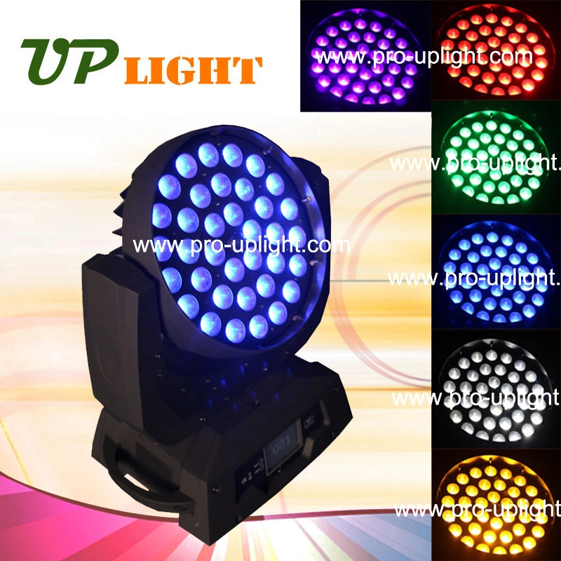 رأس متحرك 36*18 RGWA+UV 6in1 إضاءة مرحلة LED لغسل التكبير/التصغير