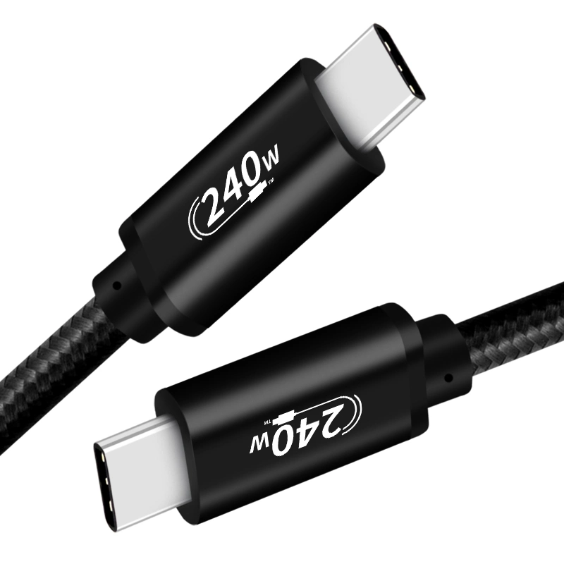 Leistungsstarkes 48V 5A Schnellladekabel USB C Kabel Pd 240W USB 2,0 Typ C auf Typ C Kabel für MacBook-Telefon wird aufgeladen