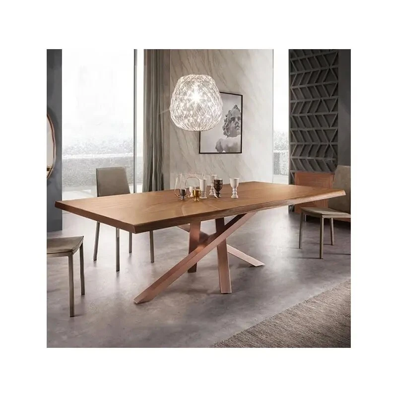 Luxury Home Restaurant Modern Solid Wood Picnic Wooden Dining Room Furniture Wood Dining Table