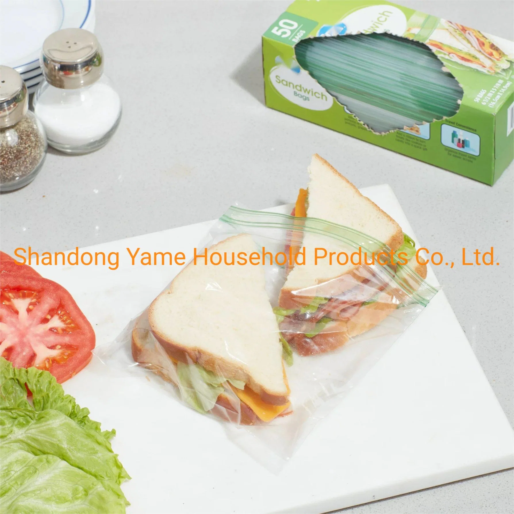 La FDA Bolsa Ziplock de plástico envases de alimentos de la bolsa de almacenamiento de alimentos de la bolsa de congelador Snack Bolsa Bolsa de Sandwich