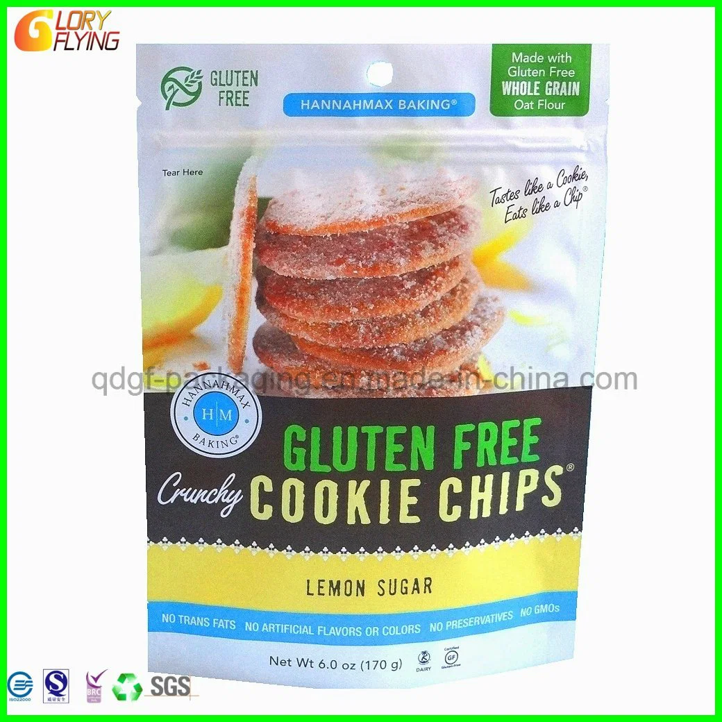 Laminated Paper/Biodegradable/Food Grade Plastic Packaging Ziplock/Zipper/Tea Bag for Al Foil Package Food Pouch Doypack with Window Packing Cookies/Chips.