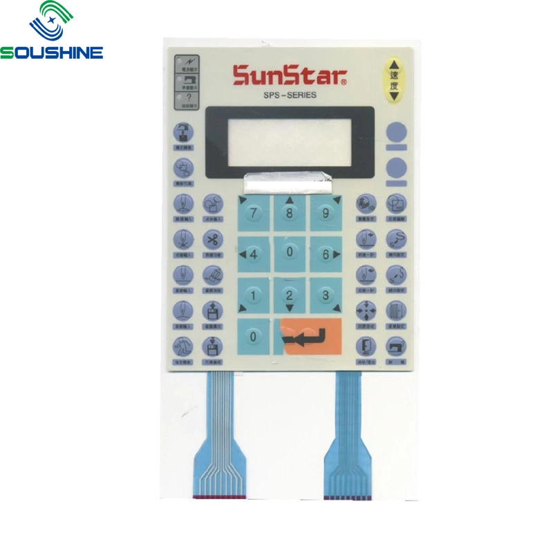 Custom Keyboard Membrane Switch with 3m Adhesive for Industrial Control