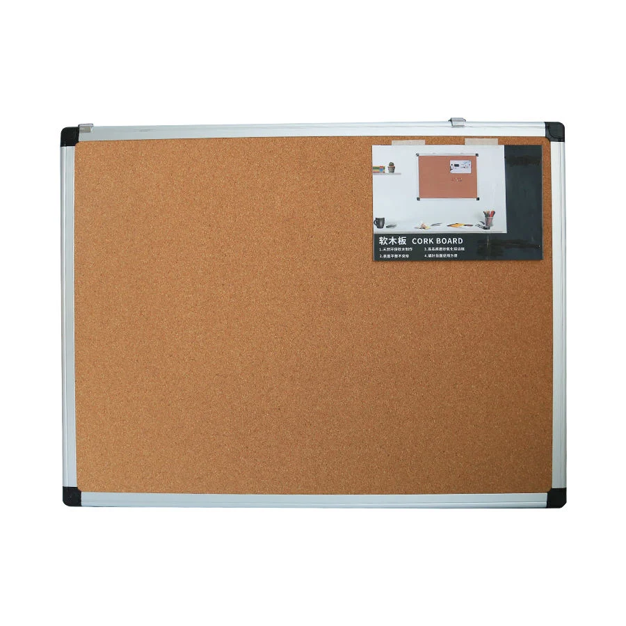 Custom Size Wall-Mounted Cork Bulletin Board Wooden Notice Board with Flip Magnet Aluminum Frame