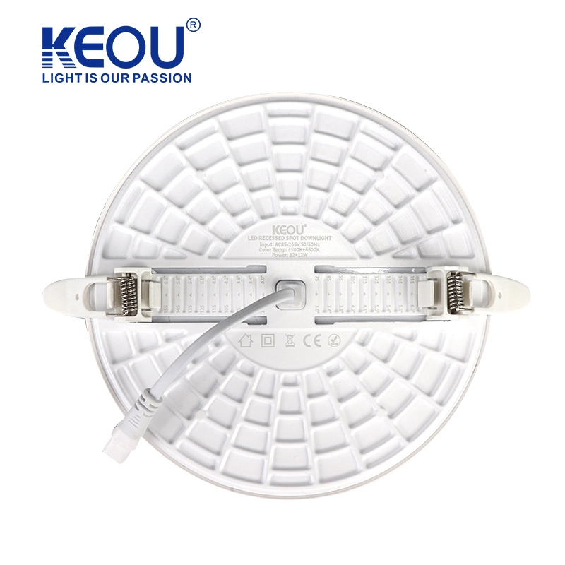 Venta caliente orificios abiertos 24W Downlight Plata Electroplated luz integrada Antirreflejos luz tenue para el hogar