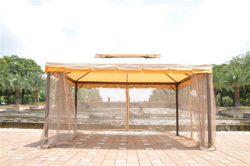 Luxury Garden Pavilion Double Roof Canopy Tent Fabric Outdoor Furniture Event and Wedding Party Use Aluminum Frame Roma Gazebo