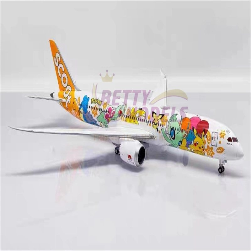 Modelo de oferta de liga em liga leve à escala de avião B787 com detalhes elevados personalizados Pintura