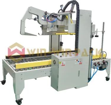 Double Infeed Conveyor Fully Automatic Carton Sealing Machine for Cat Food