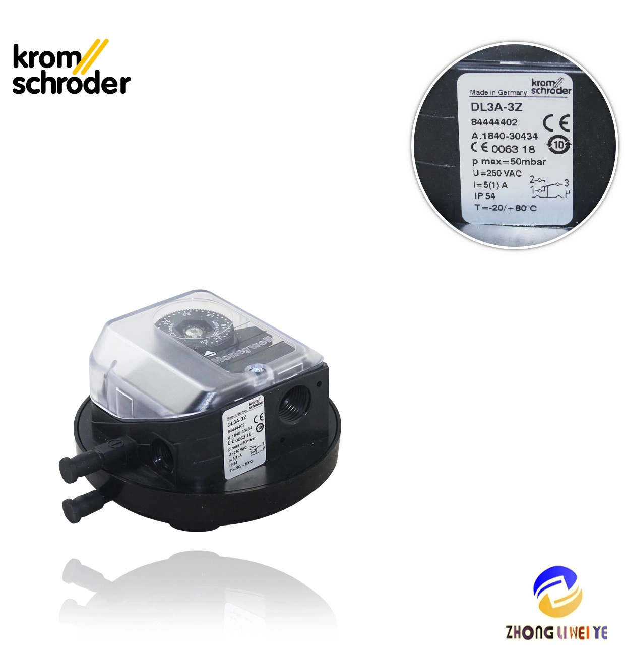 China&prime; S Factory Direct Sales Brand Industrial Burner Accessories Kromschroeder Pressure Switch Dl Full Range Models Are Available