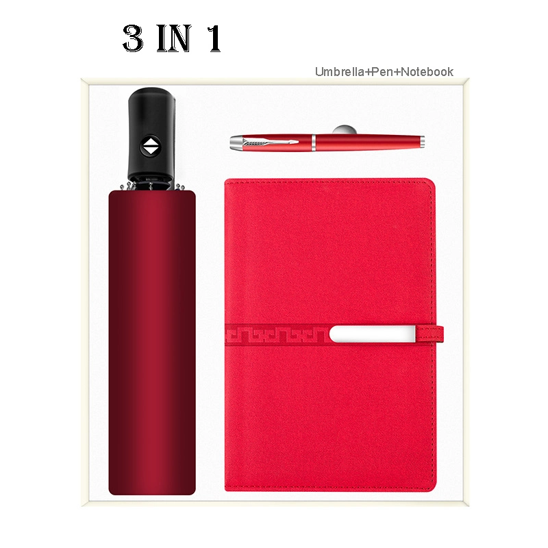 Diary Pen Umbrella Promotional Business Souvenir 3in1 Corporate Gift Set