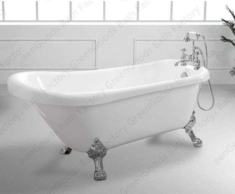 CE Cupc Approval Hotel Bathroom Showers Acrylic Clawfoot Bathtubs