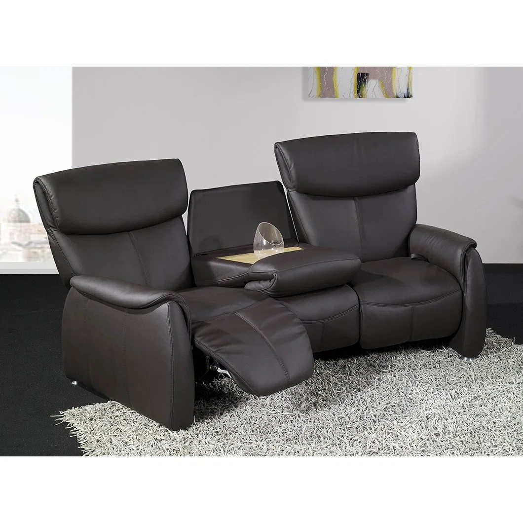 Tomo high Quality Modern Furniture Home Theater Recliner with Lowered Table Leather Sofa