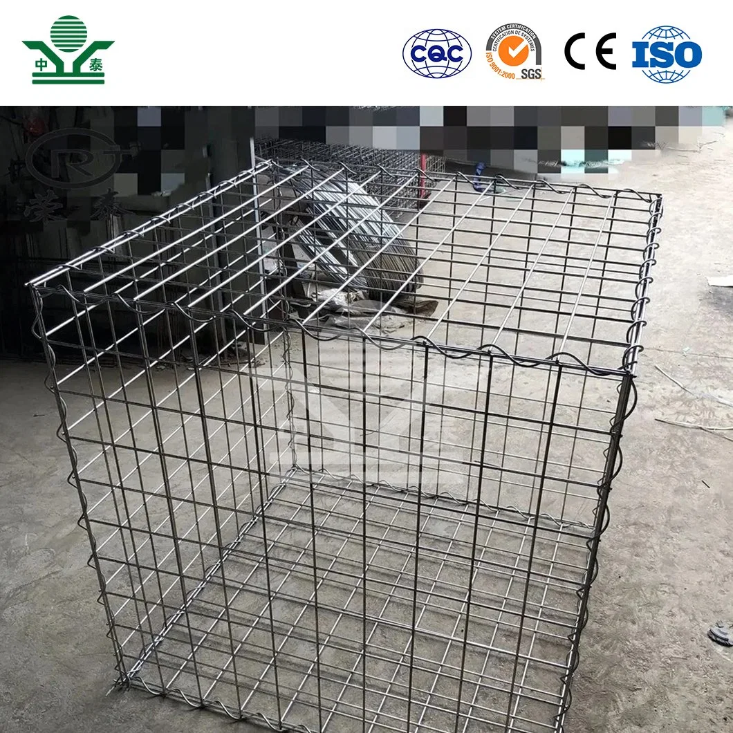 Zhongtai Gabion Rock Box China Atacadistas soldados Gabion Stone Basket 50X50 mm 50X100 mm Gavanized Gabion