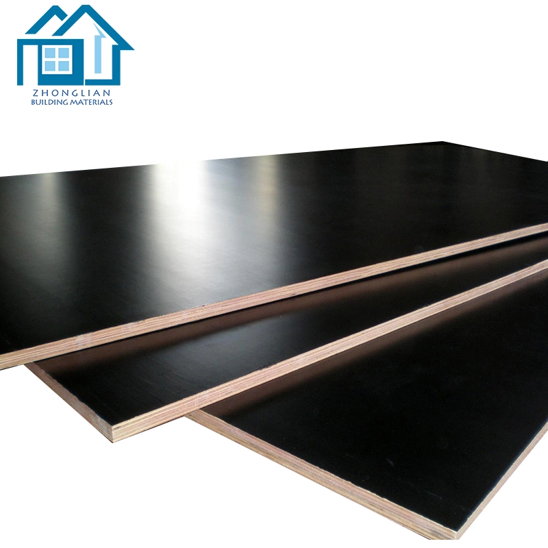 China Factory Poplar/Birch/Okoume Core Black Film Faced Shuttering Plywood