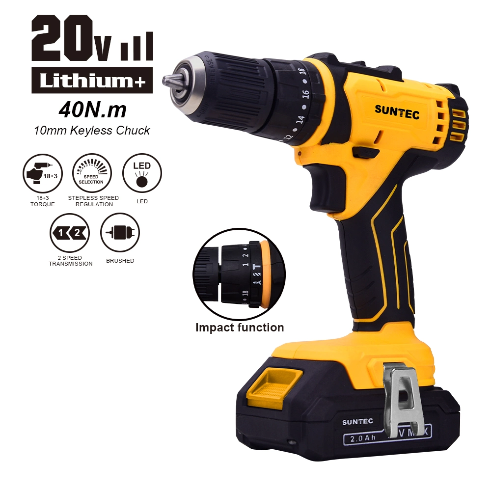 2024 Wholesale/Supplier Factory Direct Li-ion Supply Power Drill Rechargeable Battery Operated Cordless Impact Driver and Hammer Drill