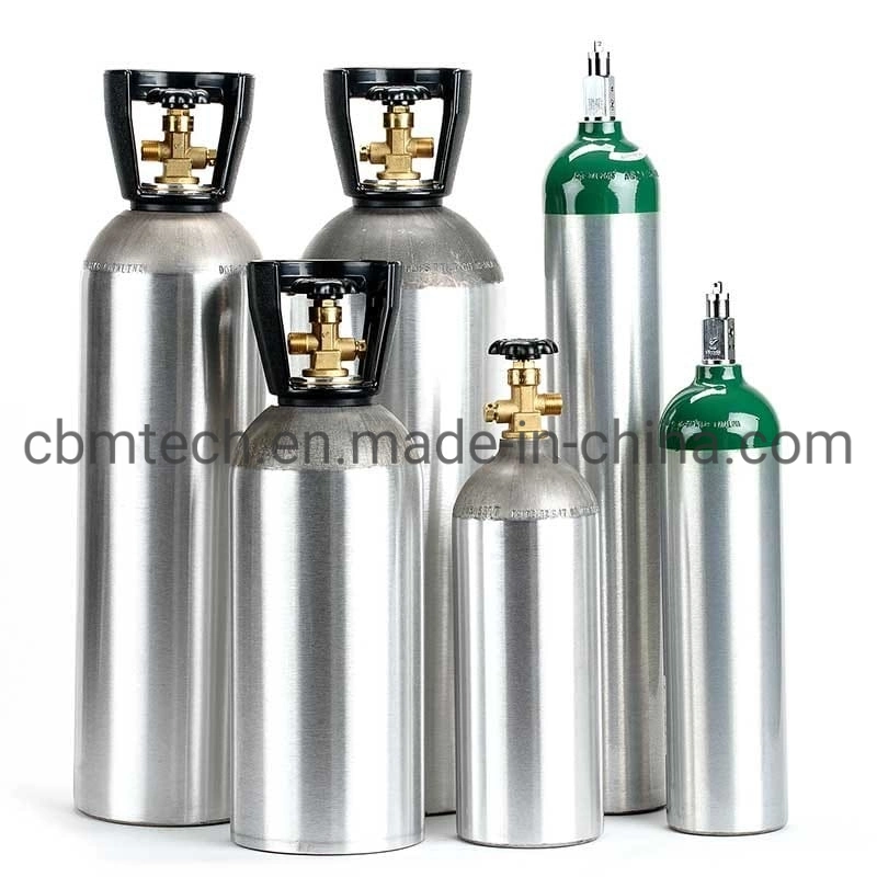 High Pressure DOT/ISO Aluminum O2 Gas Cylinders