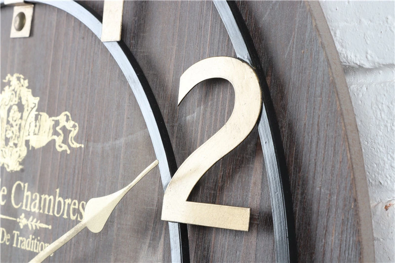 Wall Clocks Circular Metal Iron Time Use Wall Decoration Wall Clock