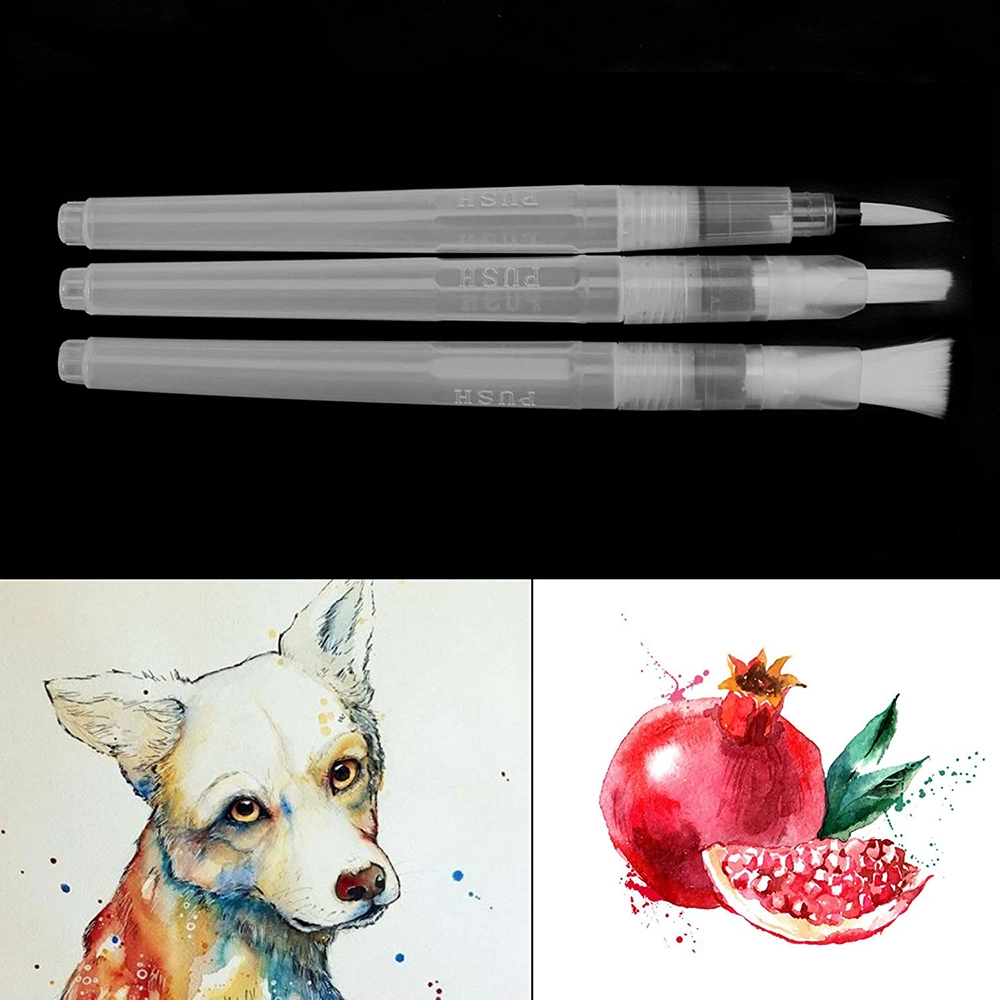 21178 Plastic Transparent Water Brush Pen Beginner for Child Adult Art Supplies