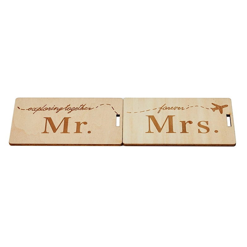 Bridal Shower Wedding Gift Travel Cute Couples Gift Honeymoon Wooden Luggage Tags