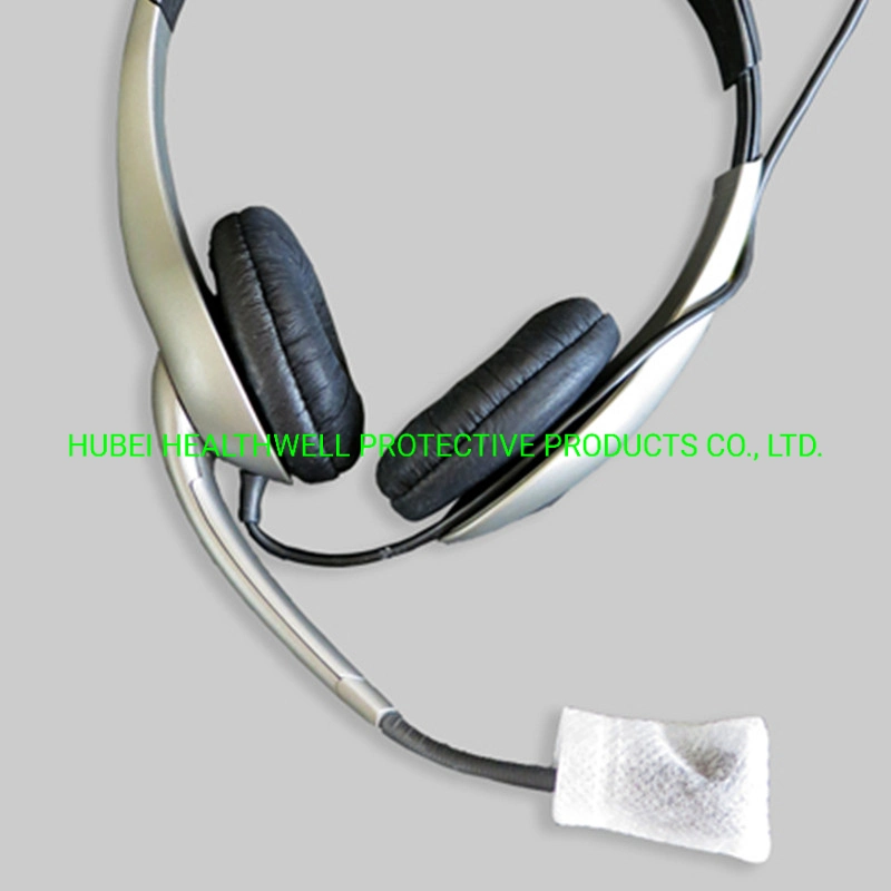 Disposable Non Woven Headset Microphone Sanitary Covers Large Size