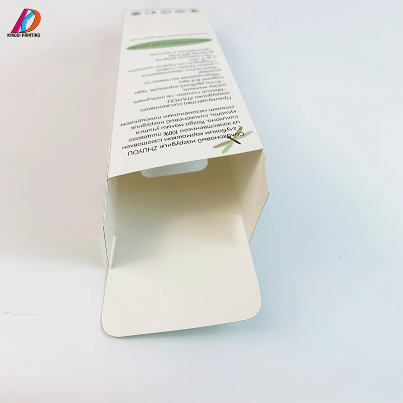 علبة ورق بطاقات قابلة للطي للطباعة مخصصة مع نافذة خالية من مادة PVC