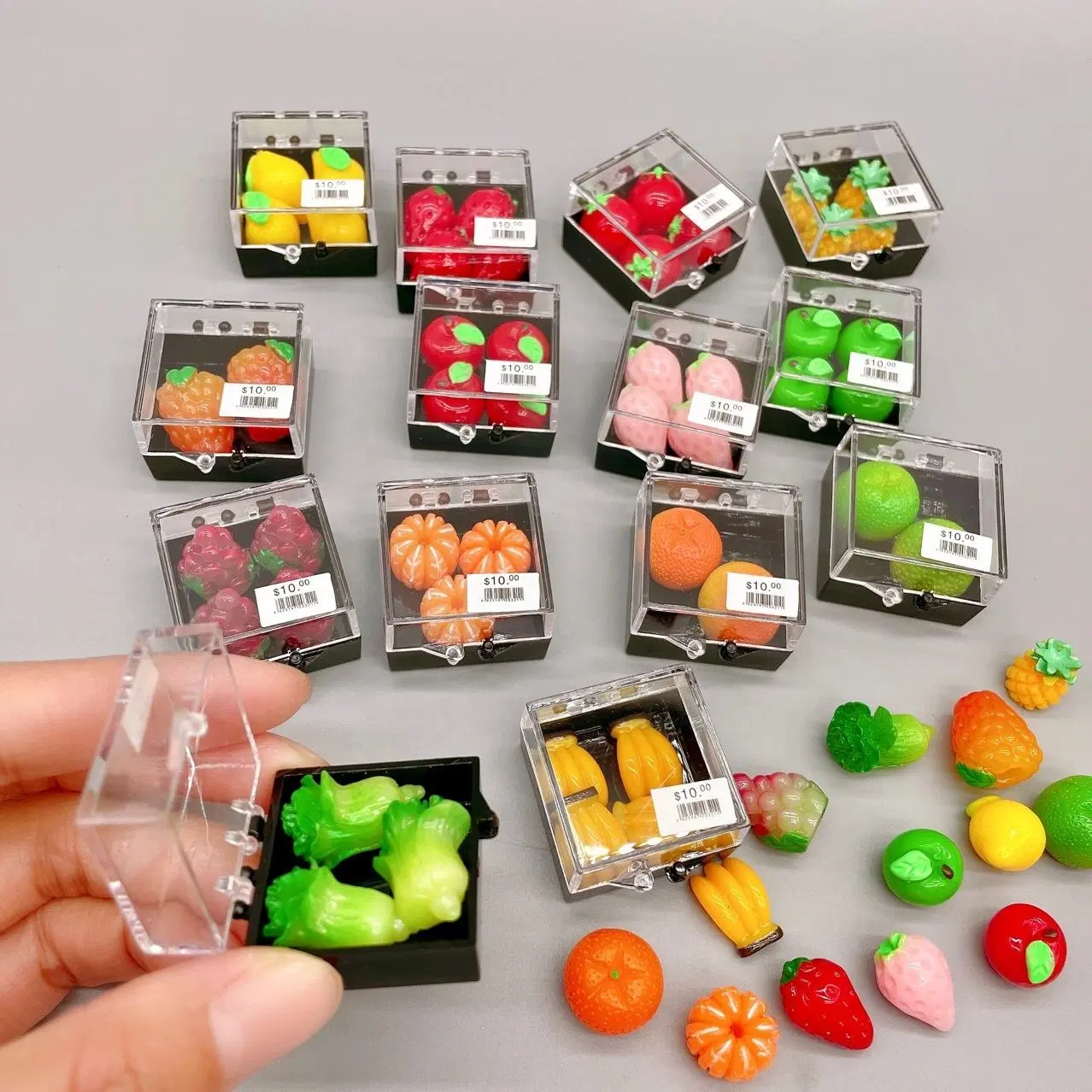 1:12 sobremesa de formato de legumes e fruta em miniatura da Dollhouse para acessórios da Dollhouse