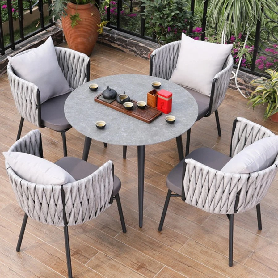 Morden Leisure Aluminum Garden Outdoor Chair Table Patio Furniture Dining Set