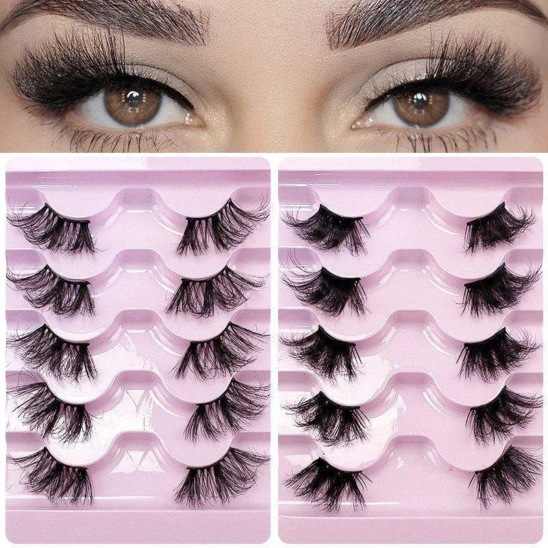 High Imitation Mink Hair 5 Pairs of Half-Eye False Eyelashes