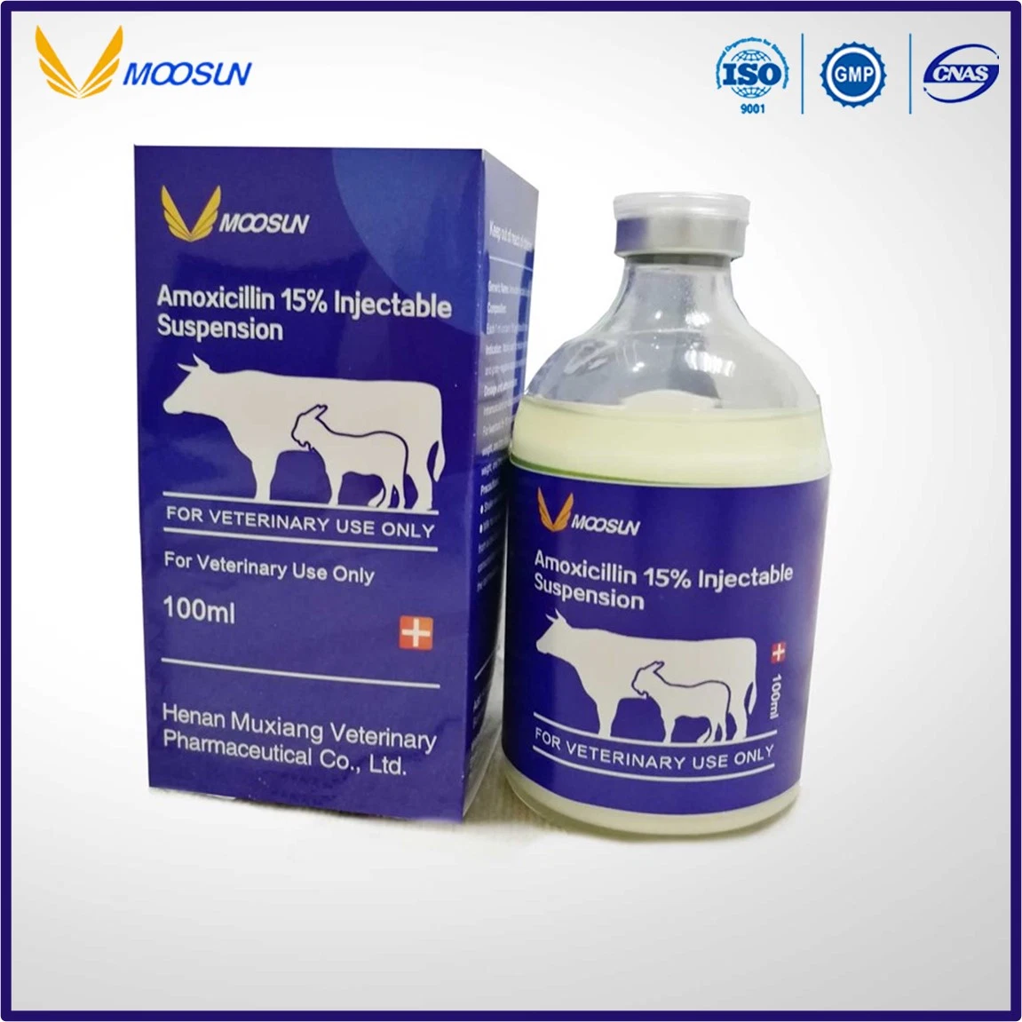 ISO Florfenicol GMP Medicamentos Veterinarios de inyección de un 10% para el animal