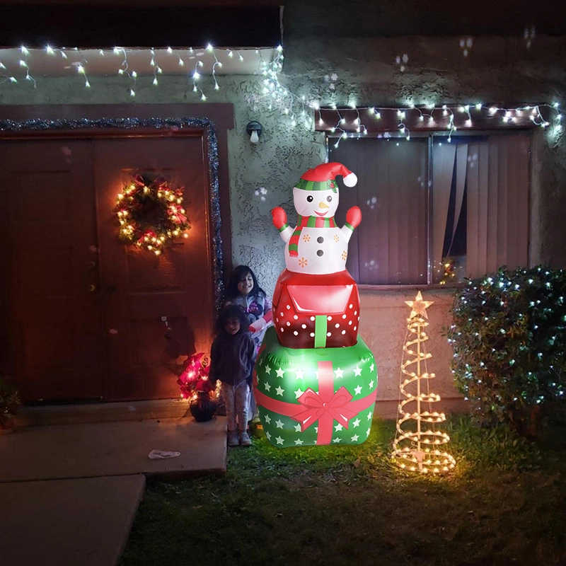 Aufblasbare Weihnachtsdekorationen mit LED-Leuchten für Garten im Freien Weihnachtliche Einrichtung