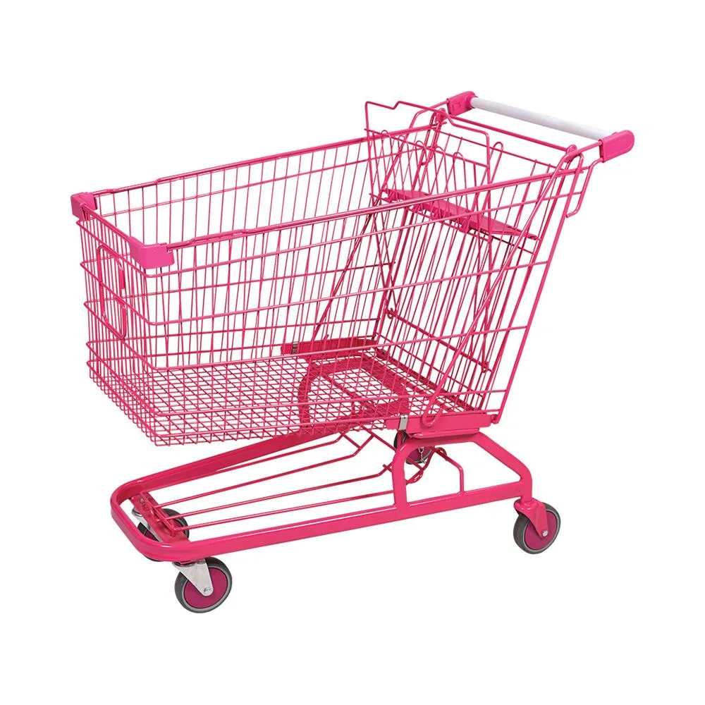 Large Capacity Zinc with Epoxy Shopping Trolley for Vegetable Purchase