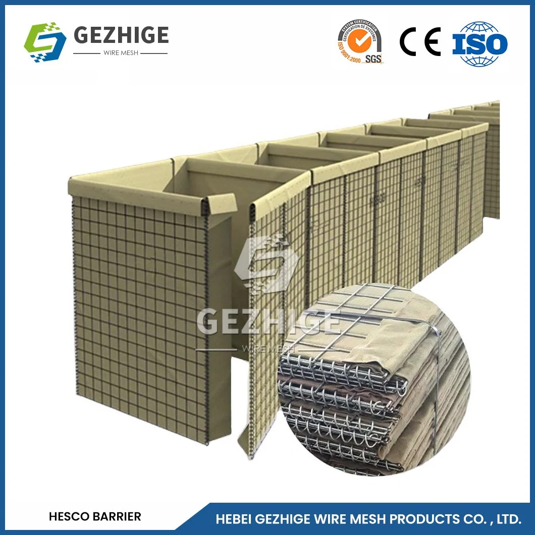 Gezhige Flood Control Gabion Net proveedores resistentes a la humedad reciclable Bolsa de gabion China fácil instalación Hesco pared