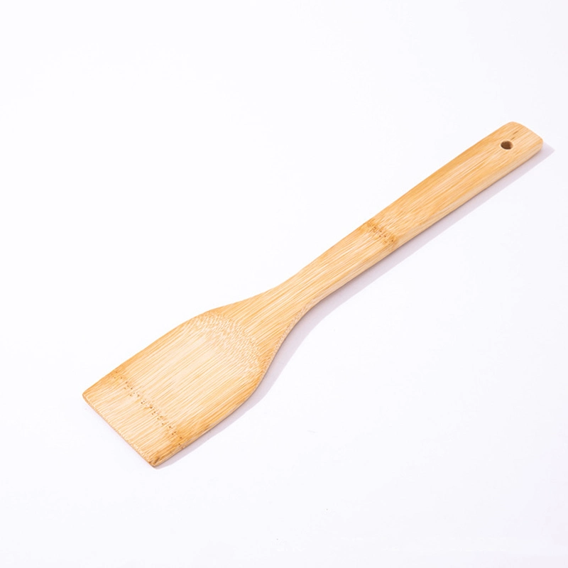 Flat Large Long Handle Bamboo Kitchen Tools Utensil Sets