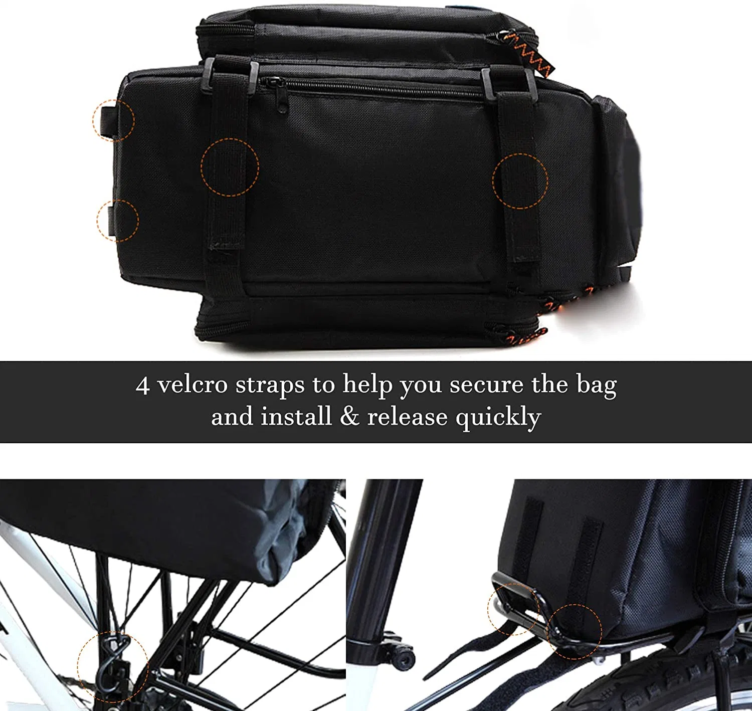 Bike Bag; Cargo Bag; Bike Rack Bicycle Rear Carrier Bag