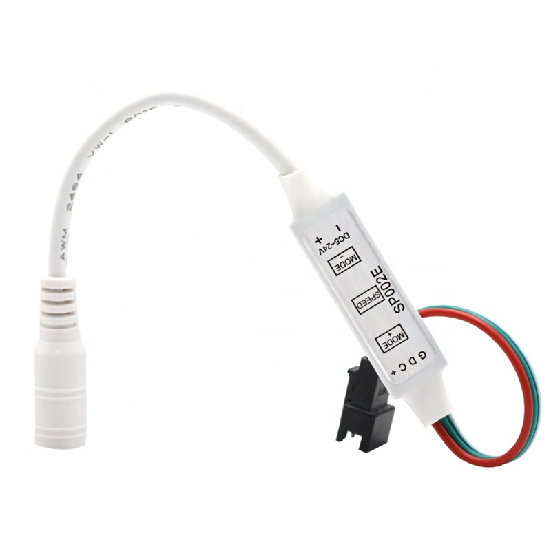 وحدة التحكم الدقيقة Sp002e DC5-24V 3 Key Mini RGB لـ Ws2811 Ws2812b بكسل شريط LED لون الأحلام إلى 2048 بكسل