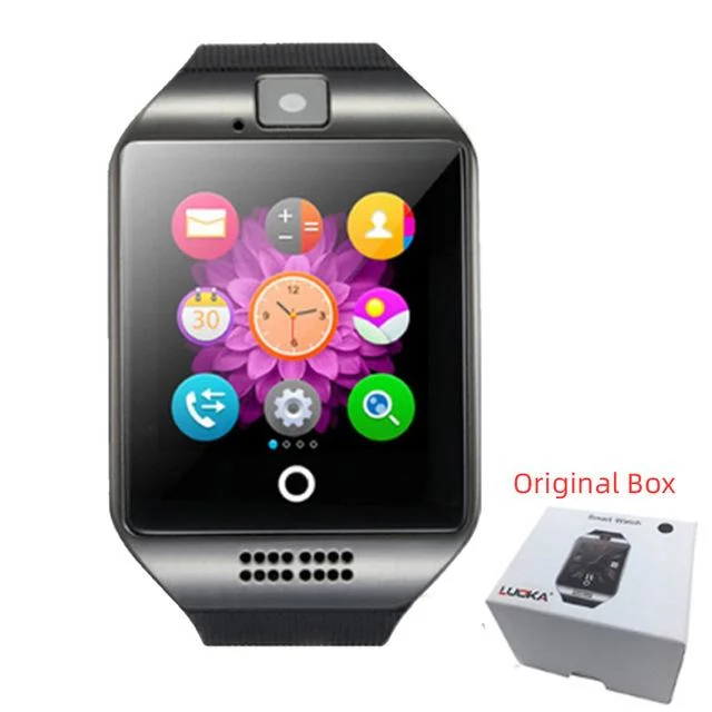 Bluetooth Q18 Phone Call Fashion Alarm Clock Andriod Smart Watch with Multi-Function SIM Card MD Card Gift Watches Phone Fashion Sport Watch GPS Watch Phone