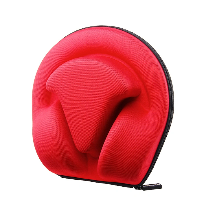 Custom Zipper 3D Red Waterproof Portable Travel EVA Hard Protective Headset Headphone Earphone Case