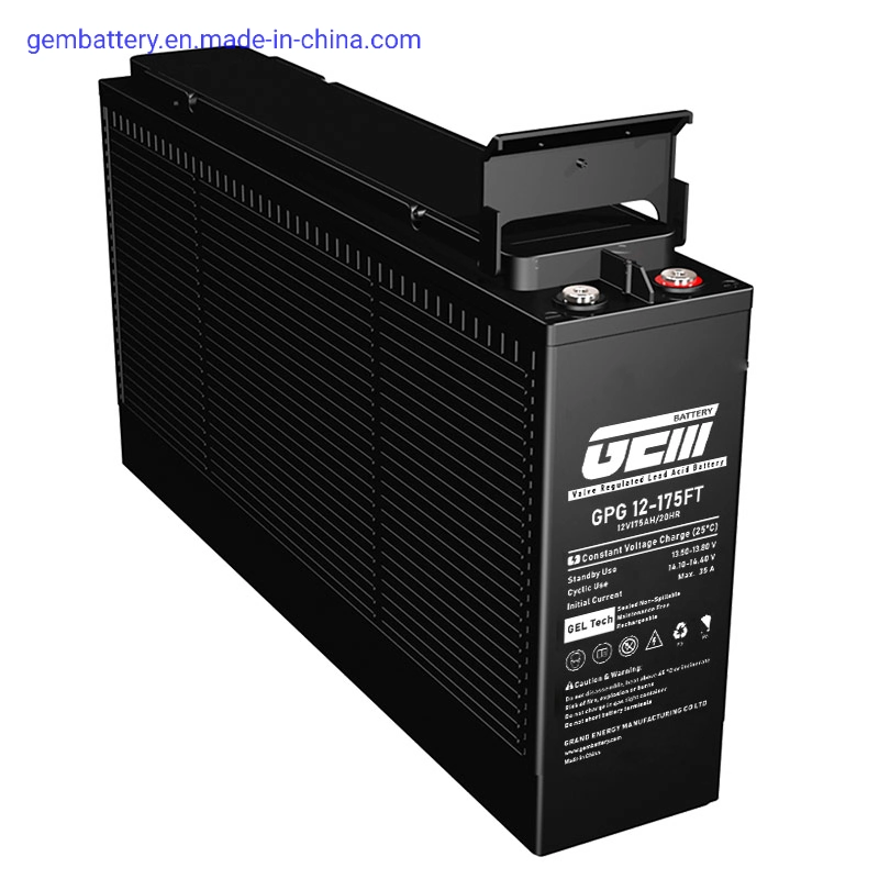 GEM 12V 155AH/175AH/200Ah batería de plomo ácido para la Energía Solar de seguridad del centro de datos de UPS UPS AGM acumuladores solares de ciclo profundo frente de la batería Batería de terminal