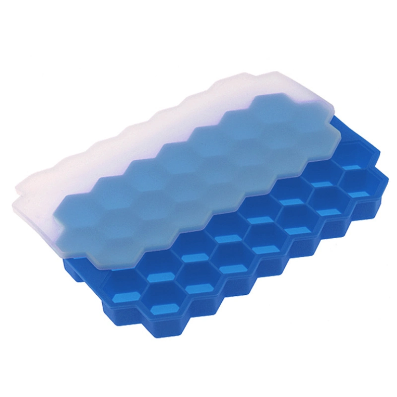 Кубики льда в полной мере пищевой категории силикон силикагеля BPA бесплатно 37 Honeycomb Ice Cube пресс-форм