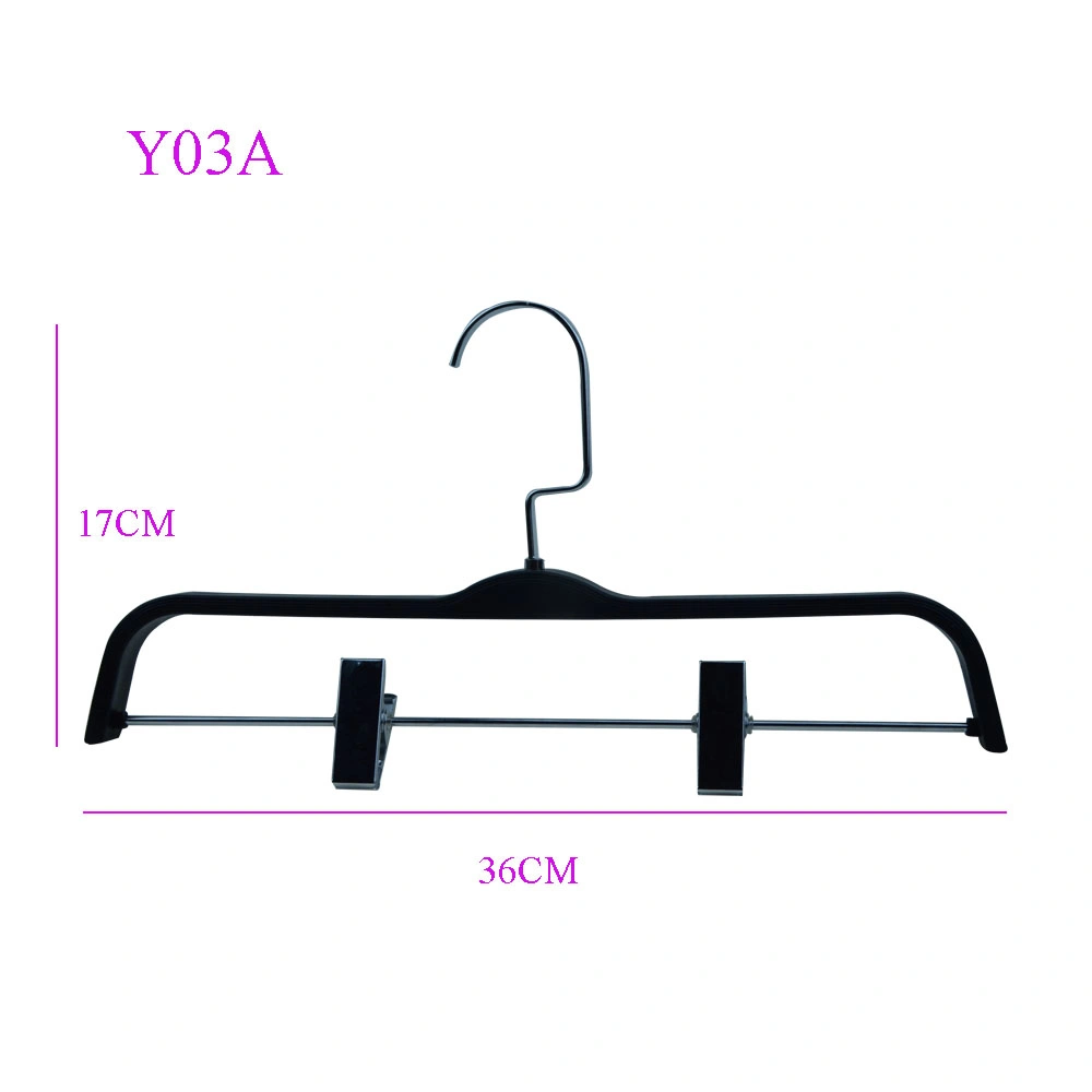 Customized Flat Hook Bottom of Metal Clip Pants Hanger