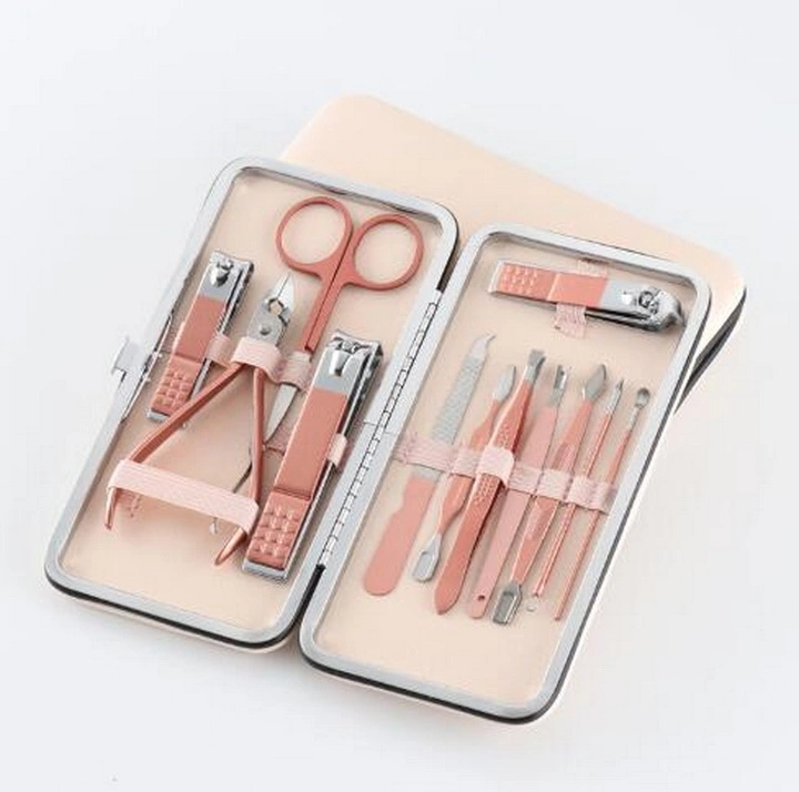 Rose Gold 12 Pieces Nail Clippers Manicure Set