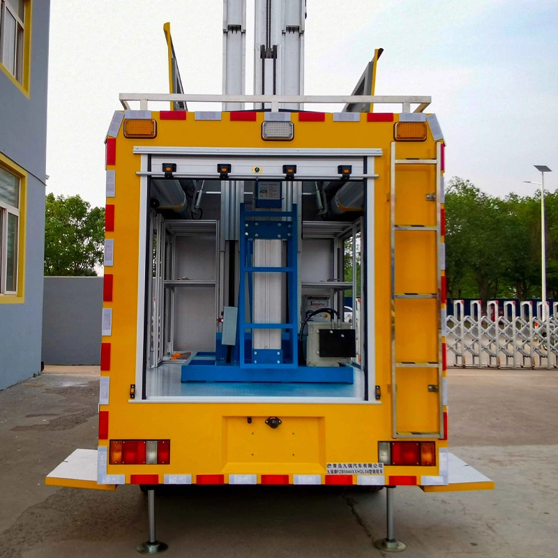 Refurbished I-Suzu 4X2 100p Repair Vehicle for Emergency Rescue Light Truck Mobile Aluminium Fire Workshop Shelters Workstation Van