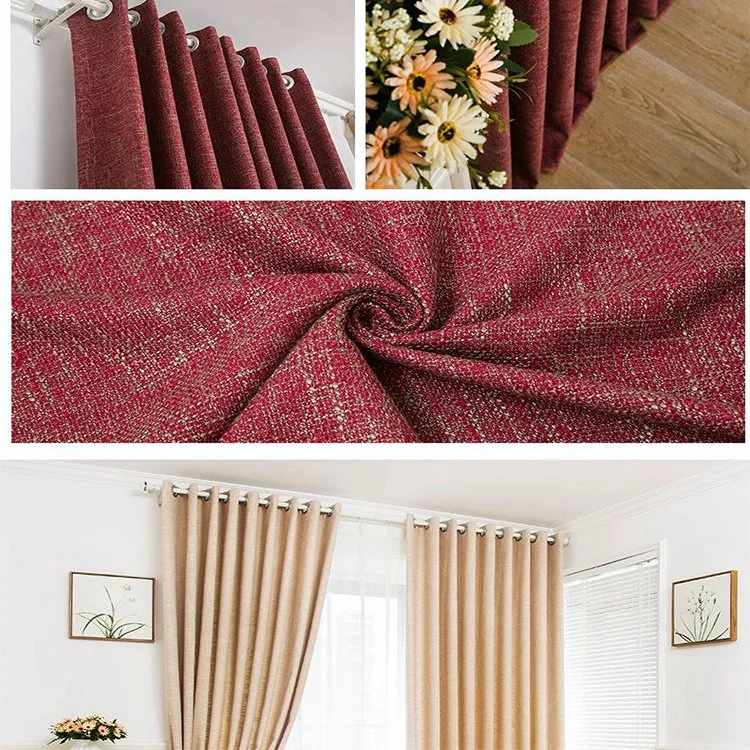 Natural Linen Curtain Plain Thickened Linen Cotton Linen Solid Color Old Coarse Cloth