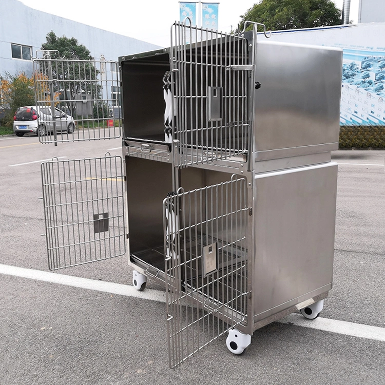 Fourteen Module Stainless Steel Hospital Pet Cage for Pet Dogs