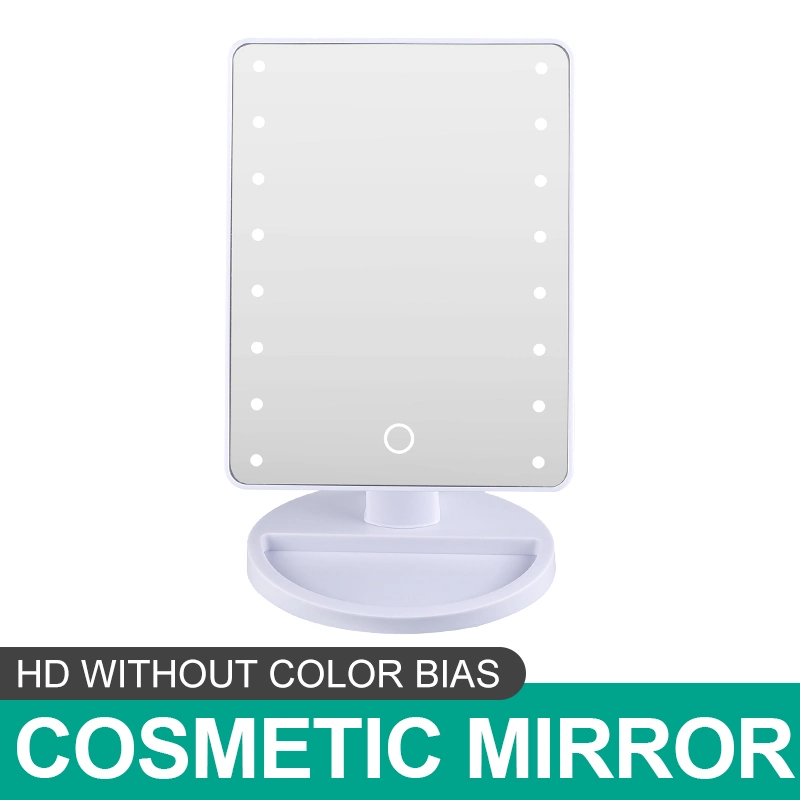 Miroir de maquillage éclairé à LED avec piles 4*AA