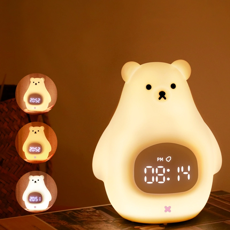 Bear Night Light and Cute Kids Alarm Clock